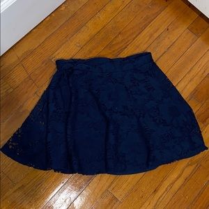 Blue floral skater skirt